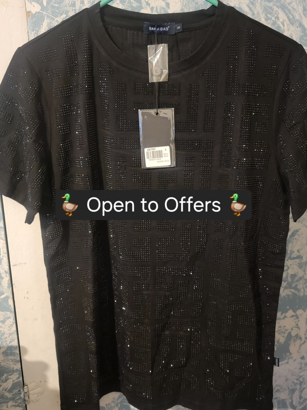 Barabas Mens Rhinestone